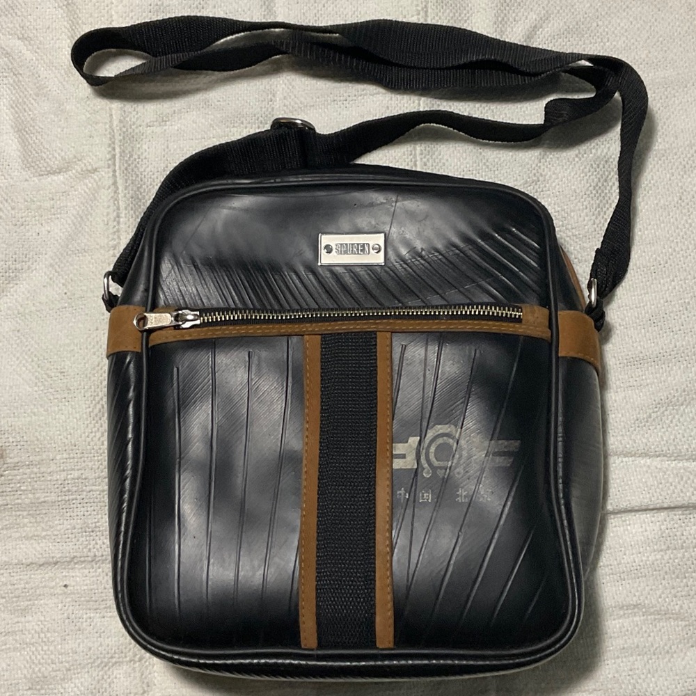 Spuren Black and Brown Shoulder Bag